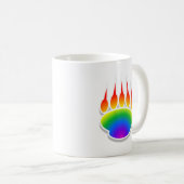 Rainbow Bear Paw Print Kaffeetasse (VorderseiteRechts)