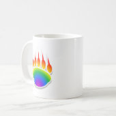 Rainbow Bear Paw Print Kaffeetasse (Vorderseite Links)