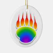Rainbow Bear Paw Print Keramikornament (Rechts)