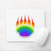 Rainbow Bear Paw Print Mousepad (Mit Mouse)