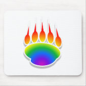 Rainbow Bear Paw Print Mousepad (Vorne)