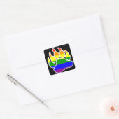 Rainbow Bear Paw Quadrat - Aufkleber (Umschlag)