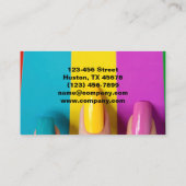 Rainbow Beauty Make-up Manicage Nägel Nagelsalon Visitenkarte (Rückseite)