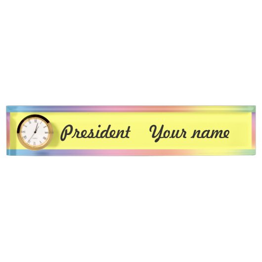 Rainbow Beauty Medium - Namensplakette (Vorderseite)