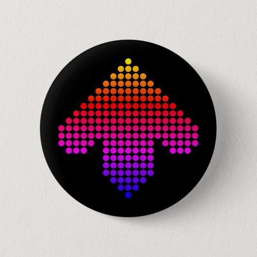 Rainbow Bee Arrow Button (Vorderseite)