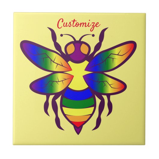 Rainbow Bee Thunder_Cove Fliese (Vorderseite)