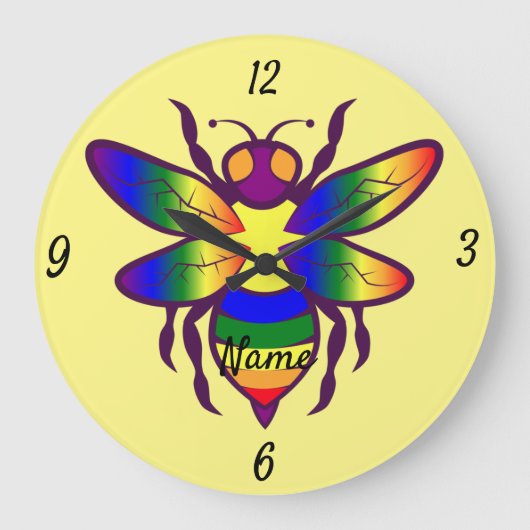 Rainbow Bee Thunder_Cove Große Wanduhr (Vorderseite)