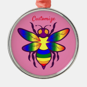 Rainbow Bee Thunder_Cove  Ornament Aus Metall