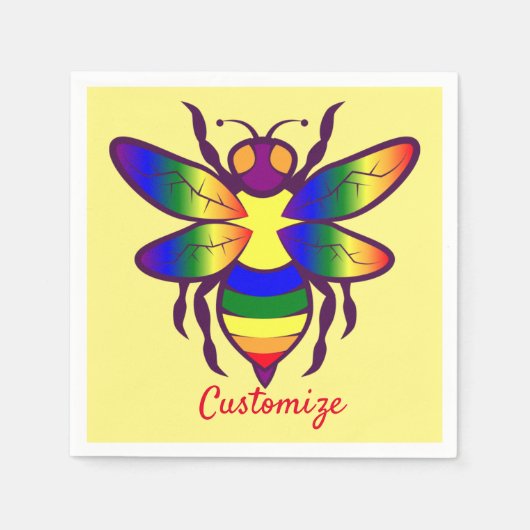 Rainbow Bee Thunder_Cove Serviette (Vorderseite)