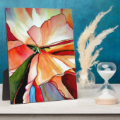 Rainbow Begonia Blume Aquarellkunst Fotoplatte (Seite)