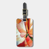 Rainbow Begonia Blume Aquarellkunst Gepäckanhänger (Vorderseite vertikal)