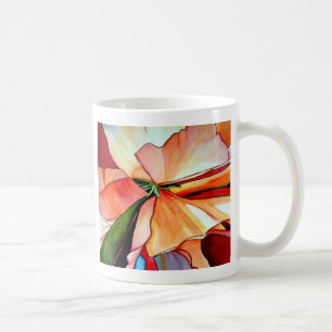Rainbow Begonia Blume Aquarellkunst Kaffeetasse