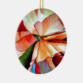 Rainbow Begonia Blume Aquarellkunst Keramik Ornament (Rechts)