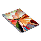 Rainbow Begonia Blume Aquarellkunst Notizblock (Rechte Seite)