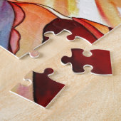 Rainbow Begonia Blume Aquarellkunst Puzzle (Seite)