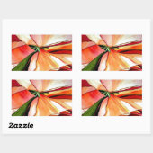 Rainbow Begonia Blume Aquarellkunst Rechteckiger Aufkleber (Blatt)