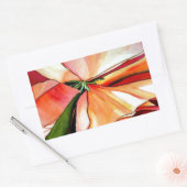 Rainbow Begonia Blume Aquarellkunst Rechteckiger Aufkleber (Umschlag)