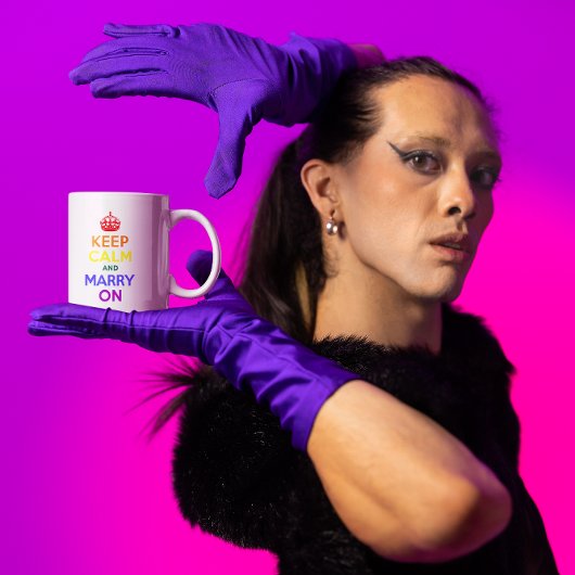 Rainbow Behielt Calm und heiraten weiter Kaffeetasse