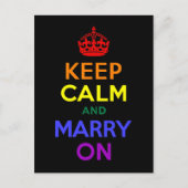 Rainbow Behielt Calm und heiraten weiter Postkarte (Vorderseite)