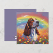 Rainbow-Beileid für den Basset-Hund (Vorne/Hinten)