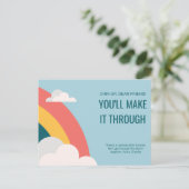 Rainbow Beileid Postkarte (Stehend Vorderseite)