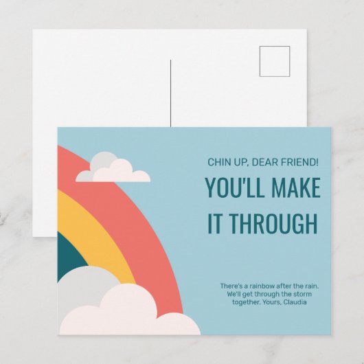 Rainbow Beileid Postkarte (Vorne/Hinten)