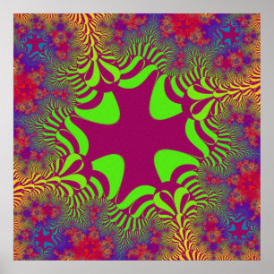 Rainbow Berry Cross Poster