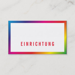 Rainbow Berufliche Businesscards Visitenkarte
