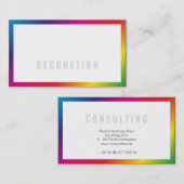 Rainbow Berufliche Businesscards Visitenkarte (Vorne/Hinten)