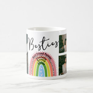 Rainbow Best Friends Forever Bestie Foto Collage Kaffeetasse