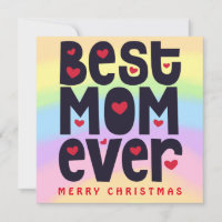 Rainbow Best Mama Ever Frohe Weihnachtsfeiertage