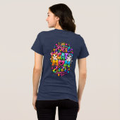 Rainbow Beste Katzenmutter überhaupt T-Shirt Tri-Blend Shirt (Rückseite voll)