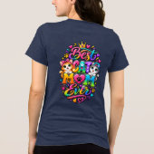 Rainbow Beste Katzenmutter überhaupt T-Shirt Tri-Blend Shirt (Rückseite)
