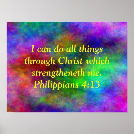 Rainbow Bible Vers Poster phil. 413 (Vorne)