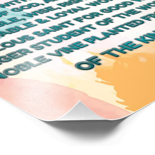 Rainbow Biblical Affirmation w_Scripture 2 Fotodruck (Ecke)