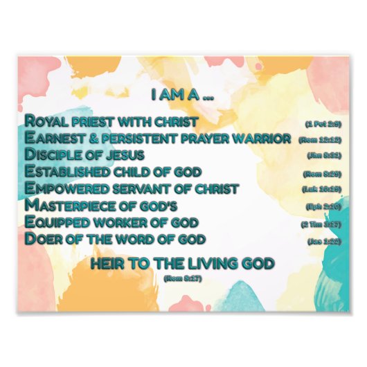 Rainbow Biblical Affirmation w_Scripture 3 Fotodruck (Vorne)