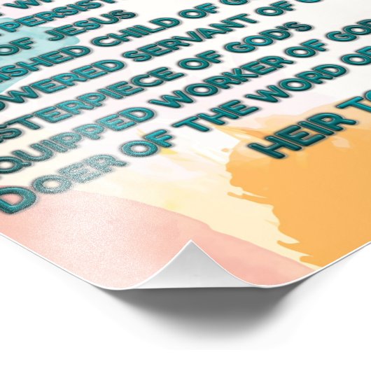 Rainbow Biblical Affirmation w_Scripture 3 Fotodruck (Ecke)