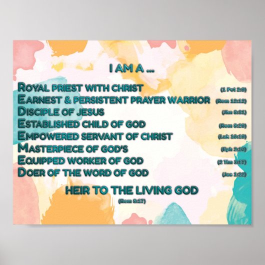 Rainbow Biblical Affirmation w_Scripture 3 Poster (Vorne)