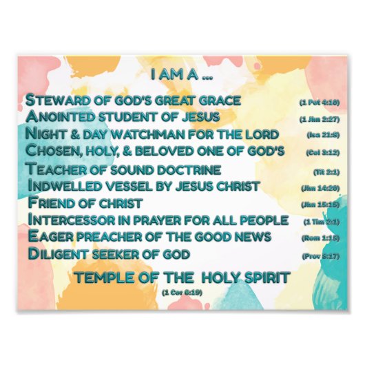 Rainbow Biblical Affirmations w_Scripture 4 Fotodruck (Vorne)