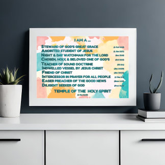 Rainbow Biblical Affirmations w_Scripture 4 Fotodruck