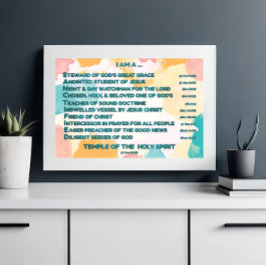 Rainbow Biblical Affirmations w_Scripture 4 Poster