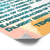 Rainbow Biblical Affirmations w_Scripture 4 Poster (Ecke)