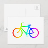 Rainbow Bicycle 4 Postkarte (Vorne/Hinten)