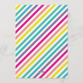 Rainbow Bicycle Birthday Party Einladung (Rückseite)