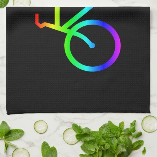 Rainbow Bicycle Geschirrtuch (Gefaltet)