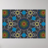 Rainbow Bicycle Mandala Array Poster (Vorne)