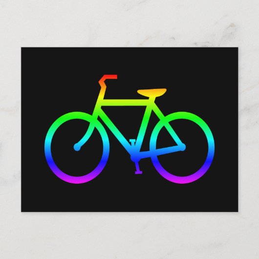 Rainbow Bicycle Postkarte (Vorderseite)