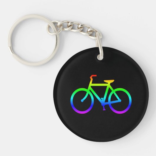 Rainbow Bicycle Schlüsselanhänger (Vorderseite)