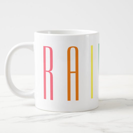 RAINBOW Big White Tasse (Links)
