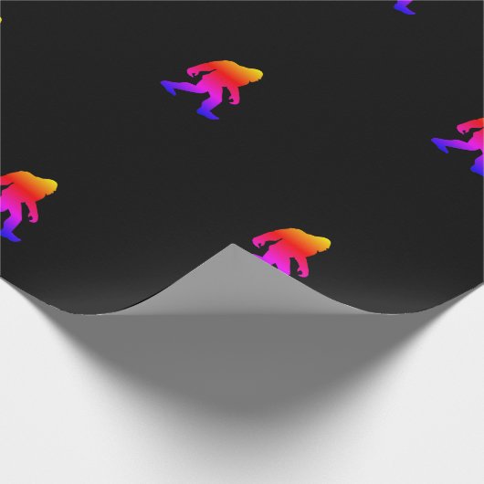 RAINBOW BIGFOOT WRAPPING PAPIER GESCHENKPAPIER (Ecke)
